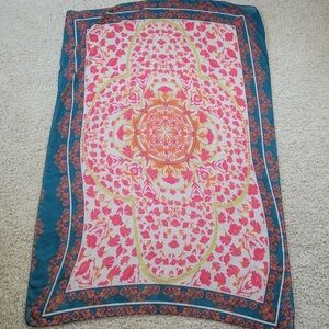 Floral Sheer Chiffon Large Rectangular Bohemian Scarf OS